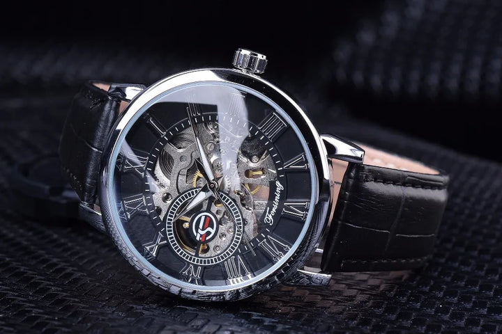 Luxury Mechanical Watch in Black or Gold 3D