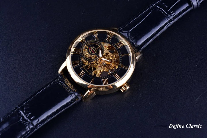 Luxury Mechanical Watch in Black or Gold 3D