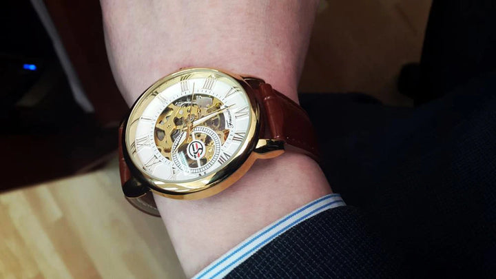 Luxury Mechanical Watch in Black or Gold 3D