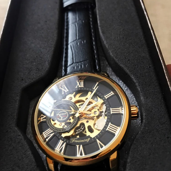 Luxury Mechanical Watch in Black or Gold 3D