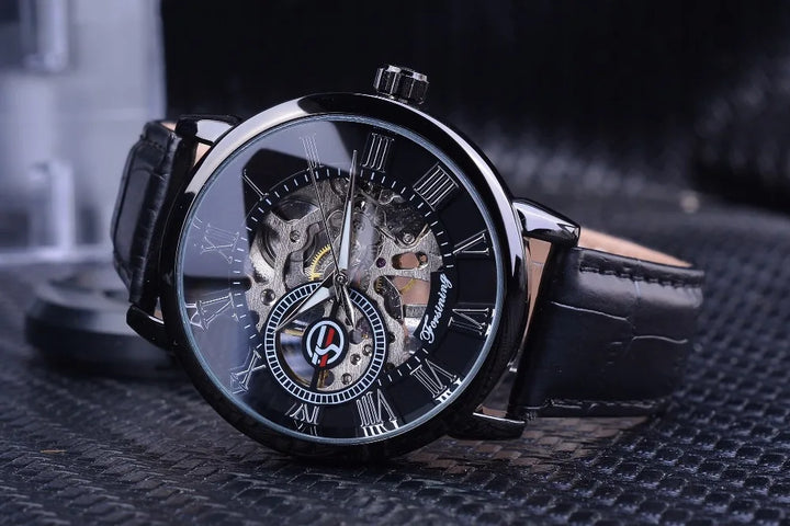 Luxury Mechanical Watch in Black or Gold 3D