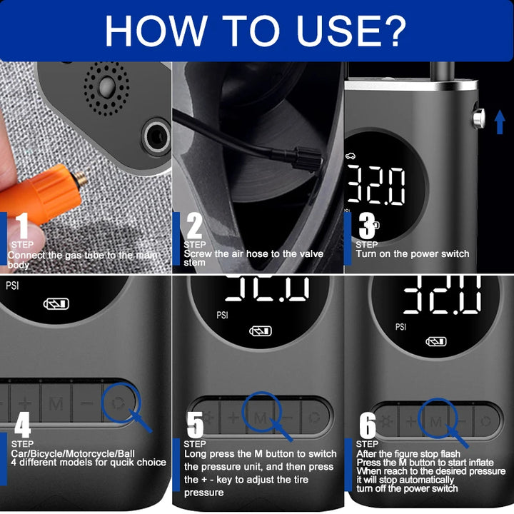 Mini Portable Digital Air Pump